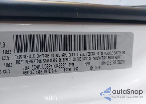 2019 Jeep Cherokee Limited Fwd z USA, uszkodzony, nr VIN 1C4PJLDB2KD346295